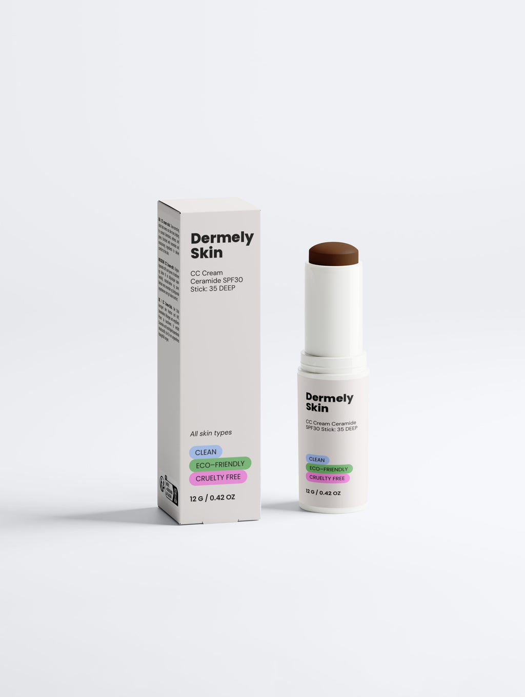 CC krēma stiks ar keramīdiem (SPF30 stiks: 35 Deep)
