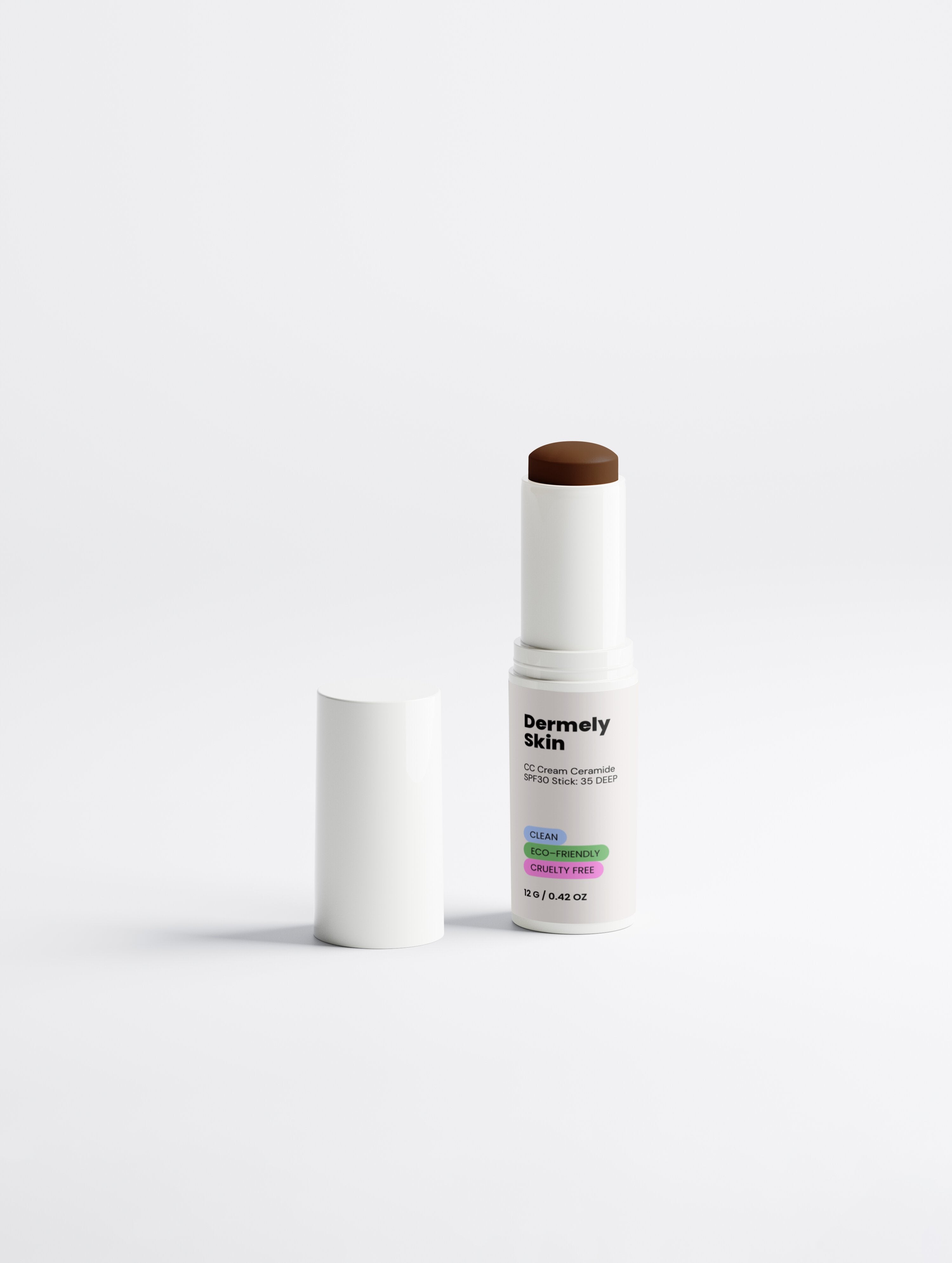 CC krēma stiks ar keramīdiem (SPF30 stiks: 35 Deep)
