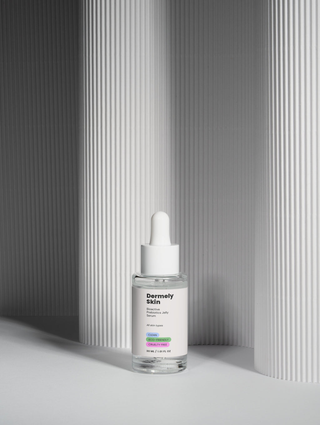 Prebiotiskais ādas barjeras atbalsta serums ar hialuronskābi